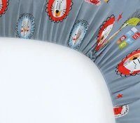 MORADO Premium Glace Cotton Elastic Fitted Single Bedsheet with 1 Pillow Cover (36x72x8 Inches) - Grey