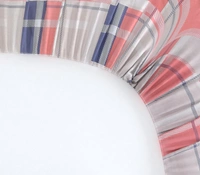 MORADO Premium Glace Cotton Elastic Fitted Double Bedsheet with 2 Pillow Covers (72x78x10 Inches)