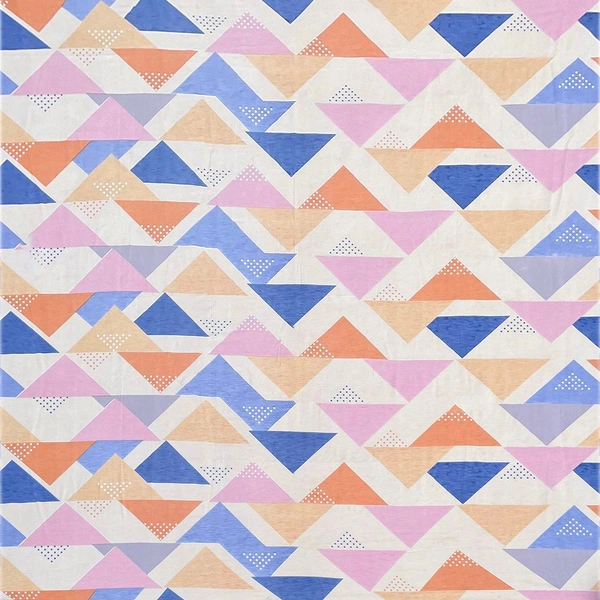 MORADO Premium Glace Cotton Elastic Fitted Double Bedsheet with 2 Pillow Covers (72x78x10 Inches)