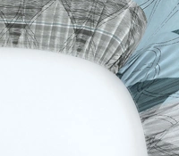 MORADO Premium Glace Cotton Elastic Fitted Double Bedsheet with 2 Pillow Covers (72x78x10 Inches)