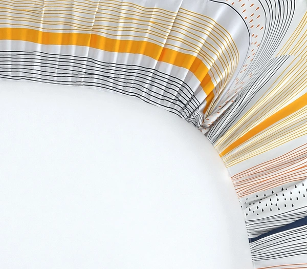 MORADO Premium Glace Cotton Elastic Fitted Double Bedsheet With 2 Pillow Covers (72x78x10 Inches) - 72x78x10 Inches, Multicolor