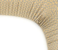 MORADO Premium Glace Cotton Elastic Fitted Single Bedsheet With 1 Pillow Cover (36x72x8 Inches) - 36x72x8 Inches, Yellow