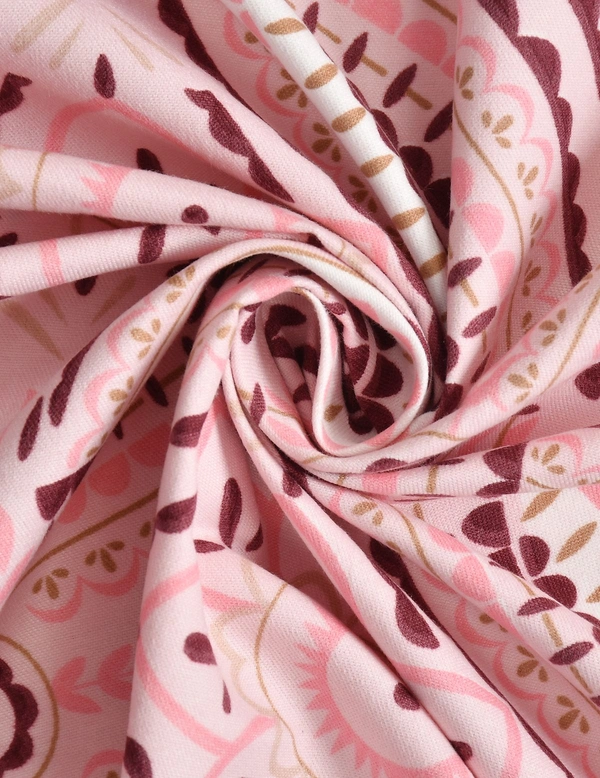 MORADO Premium Glace Cotton King Size Double Bedsheet With 2 King Size Pillow Covers (108x108 Inches) - 108x108 Inches, Pink