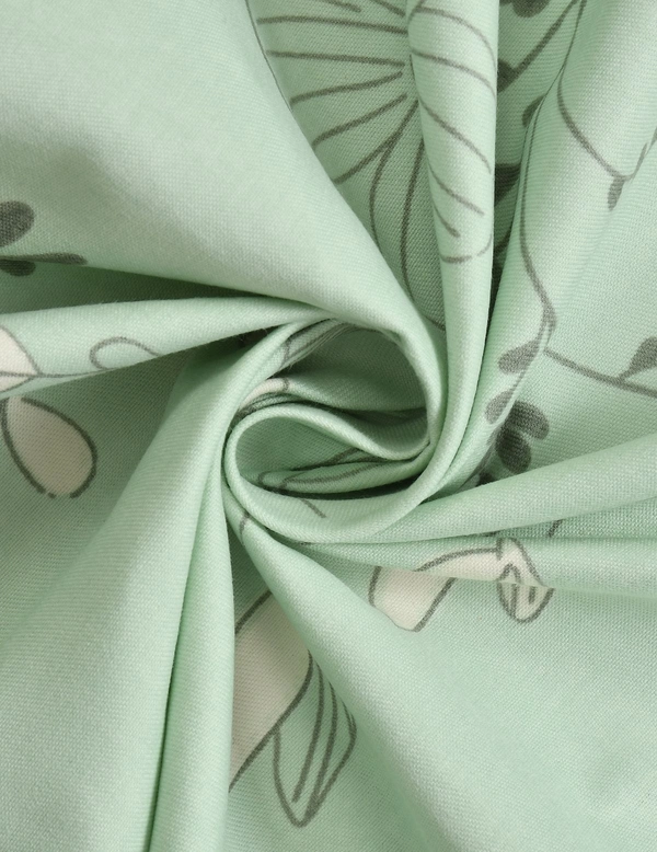 MORADO Premium Glace Cotton King Size Double Bedsheet With 2 King Size Pillow Covers (108x108 Inches) - 108x108 Inches, Green