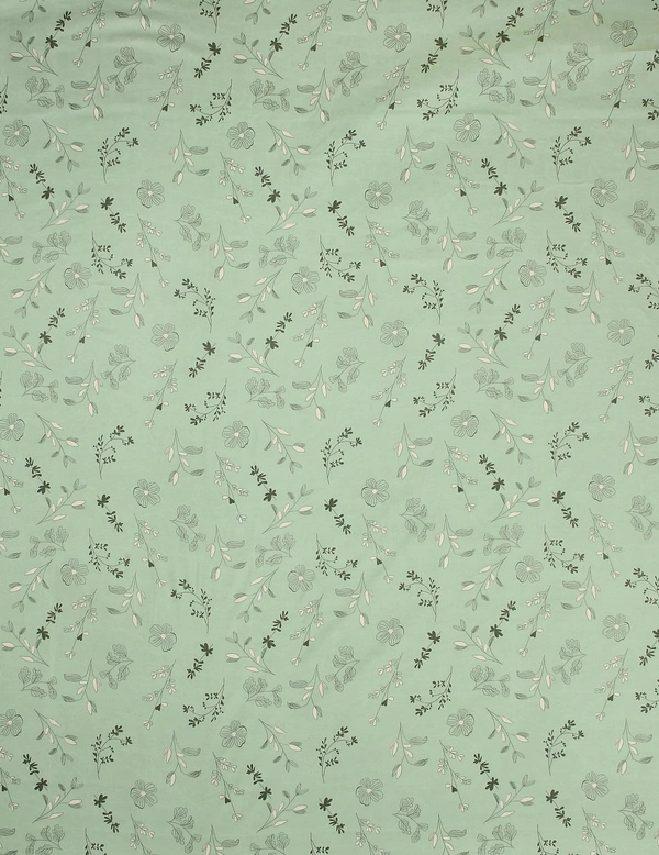 MORADO Premium Glace Cotton King Size Double Bedsheet With 2 King Size Pillow Covers (108x108 Inches) - 108x108 Inches, Green