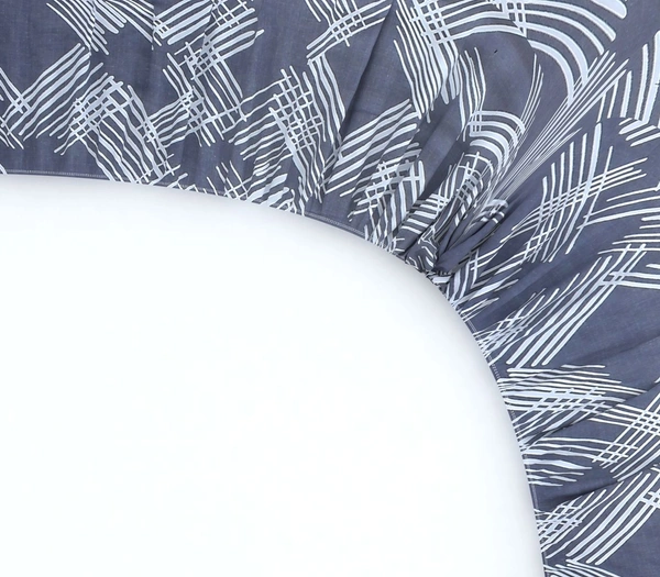 MORADO Premium Glace Cotton Single Bedsheet With 1 King Size Pillow Cover (60x90 Inches) - 36x72x8 Inches