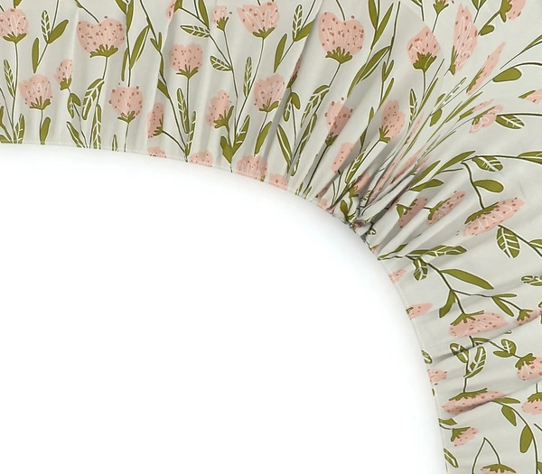 MORADO Premium Glace Cotton Single Bedsheet With 1 King Size Pillow Cover (60x90 Inches) - 36x72x8 Inches