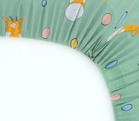 MORADO Premium Glace Cotton Elastic Fitted Double Bedsheet with 2 King Size Pillow Covers (72x78x8 Inches) - 72x78x8 Inches, Green