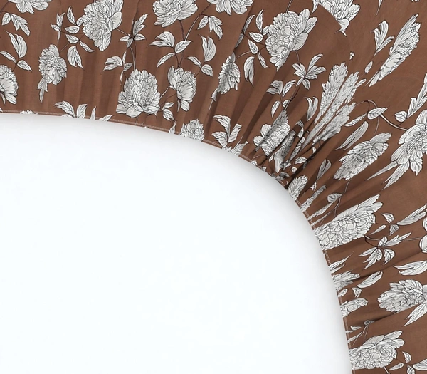 MORADO Premium Glace Cotton Single Bedsheet With 1 King Size Pillow Cover (60x90 Inches) - 36x72x8 Inches