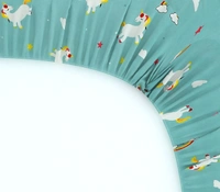 MORADO Premium Glace Cotton Elastic Fitted Double Bedsheet with 2 King Size Pillow Covers (72x78x8 Inches) - 72x78x8 Inches, Blue