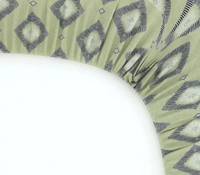 MORADO Premium Glace Cotton Elastic Fitted Double Bedsheet with 2 Pillow Covers (72x78x8 Inches) - 72x78x8 Inches