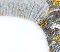 MORADO Premium Glace Cotton Elastic Fitted Single Bedsheet With 1 Pillow Cover (36x72x8 Inches) - 36x72x8 Inches, Charcoal