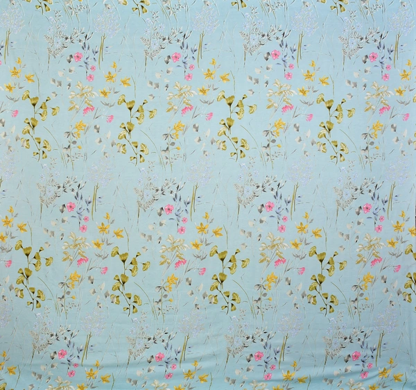 MORADO Premium Glace Cotton King Size Double Bedsheet With 2 King Size Pillow Covers (108x108 Inches) - 108x108 Inches, Sky Blue