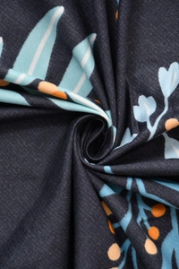 MORADO Premium Glace Cotton Elastic Fitted Double Bedsheet With 2 Pillow Covers (72x78x8 Inches) - 72x78x8 Inches, Blue