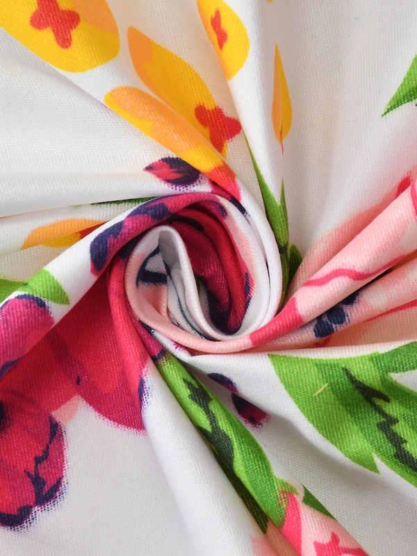 MORADO Premium Glace Cotton Elastic Fitted Single Bedsheet With 1 Pillow Cover (36x72x8 Inches) - 36x72x8 Inches, Pink