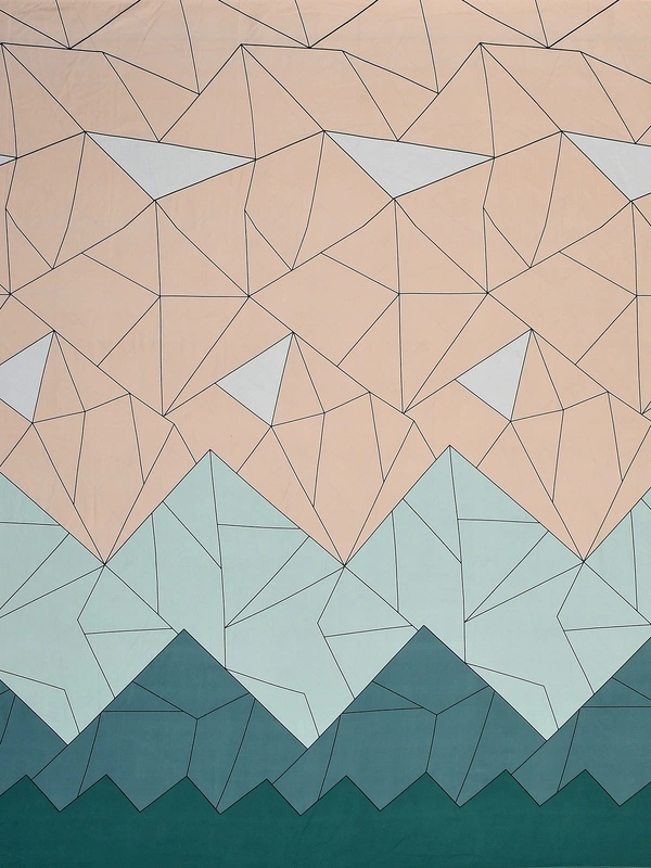 MORADO Premium Glace Cotton Single Bedsheet With 1 King Size Pillow Cover (60x90 Inches) - 60x90 Inches, Multicolor