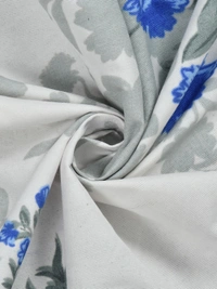 MORADO Premium Glace Cotton Single Bedsheet with 1 King Size Pillow Cover (60x90 Inches) - 60x90 Inches, Blue