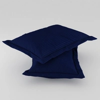 MORADO Premium Glace Cotton Stripe Double Bedsheet With 2 King Size Pillow Covers for Home-Hotels-Guest House (108x108 Inches) - 108x108 Inches, Blue