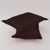 MORADO Premium Glace Cotton Stripe Double Bedsheet With 2 King Size Pillow Covers for Home-Hotels-Guest House (108x108 Inches) - 108x108 Inches, Brown