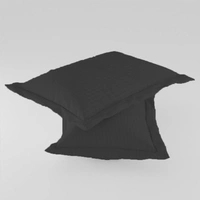 MORADO Premium Glace Cotton Stripe Double Bedsheet With 2 King Size Pillow Covers for Home-Hotels-Guest House (108x108 Inches) - 108x108 Inches, Dark Grey