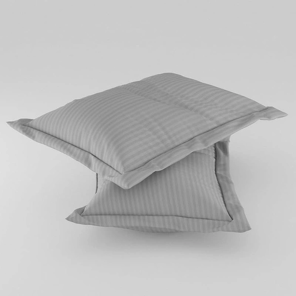 MORADO Premium Glace Cotton Stripe Double Bedsheet With 2 King Size Pillow Covers for Home-Hotels-Guest House (108x108 Inches) - 108x108 Inches, Light Grey