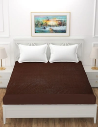 MORADO Water Resistant Terry Cotton Queen/King Size Elastic Fitted Mattress Protector (75x78x12 Inches - Fits Up To 12 Inches Mattress), Brown - 75x78x12 Inches, Brown
