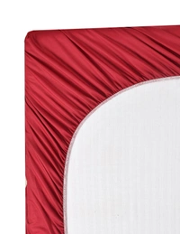 MORADO Water Resistant Terry Cotton Queen/King Size Elastic Fitted Mattress Protector (75x78x12 Inches - Fits Up To 12 Inches Mattress), Maroon - 75x78x12 Inches, Maroon