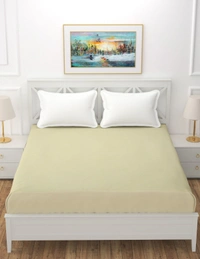 MORADO Water Resistant Terry Cotton Queen/King Size Elastic Fitted Mattress Protector (75x78x12 Inches - Fits Up To 12 Inches Mattress), Offwhite - 75x78x12 Inches, Offwhite