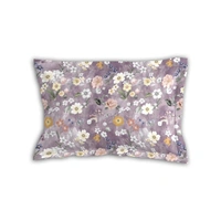 Morado MORADO Premium Glace Cotton Single Fitted Bedsheet With 1 King Size Pillow Cover (36x72x8 Inches)-Purple