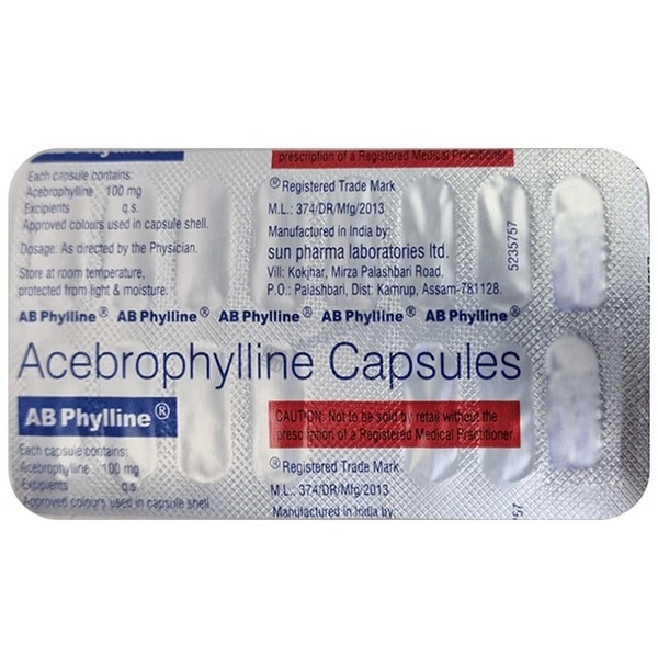 SUN PHARMA Ab Phylline 100Mg Cap (15 Cap)