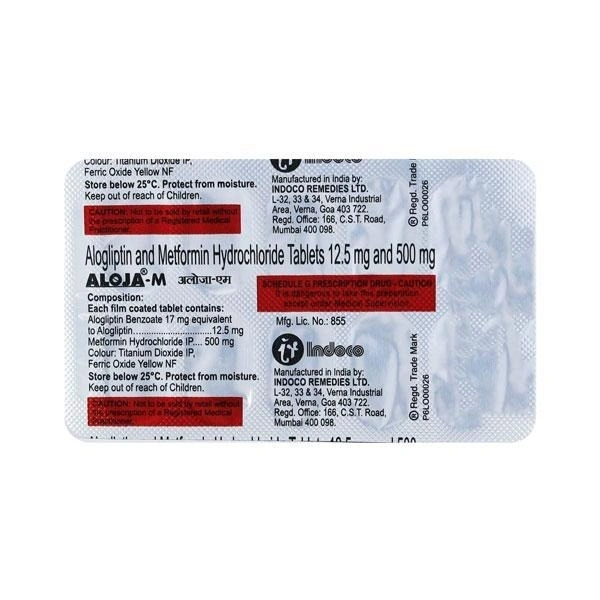 INDOCO REMEDIES Aloja M 12.5/500Mgtab (10 Tab)