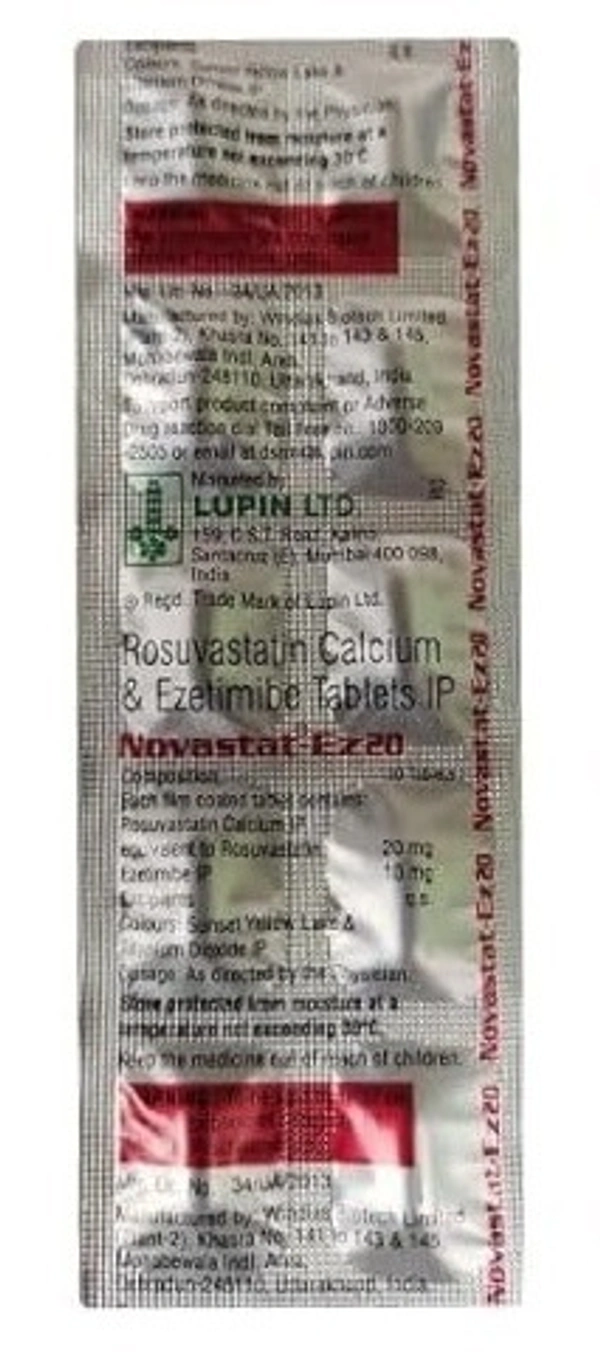 LUPIN Novastat Ez 20Mg Tab (10 Tab)