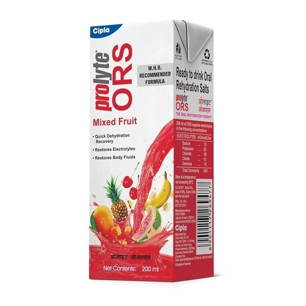 CIPLA GENERIC Ors Prolyte Mixed Fruit (200 Ml)