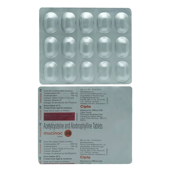 CIPLA LTD. Mucinac Ab Tab (15 Tab)