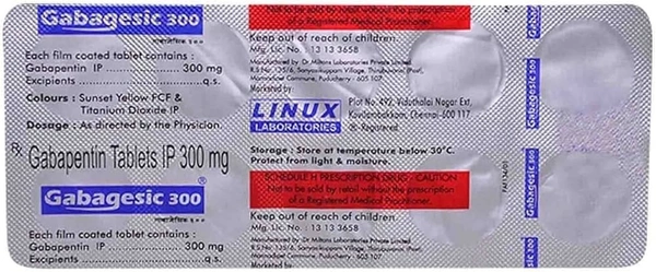 LINUX LABORATORIES PVT.LTD Gabagesic 300Mgtab (10 Tab)