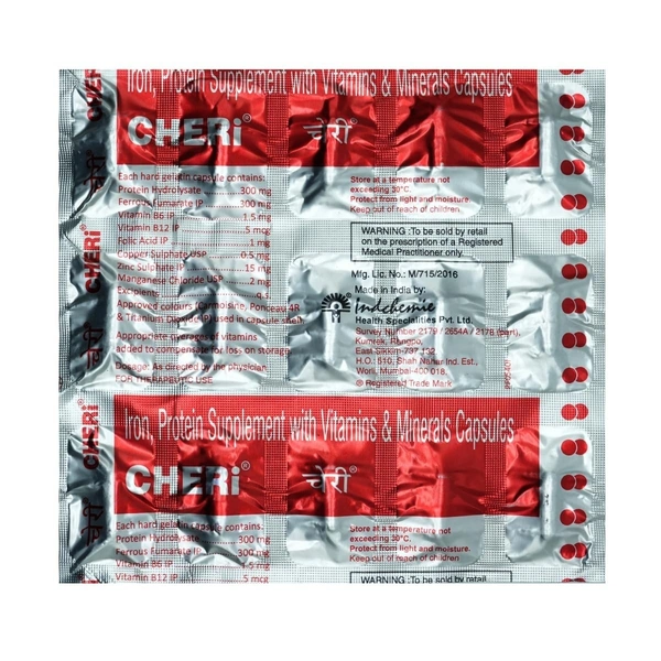 INDCHEMIE Cheri Cap (15 Cap)
