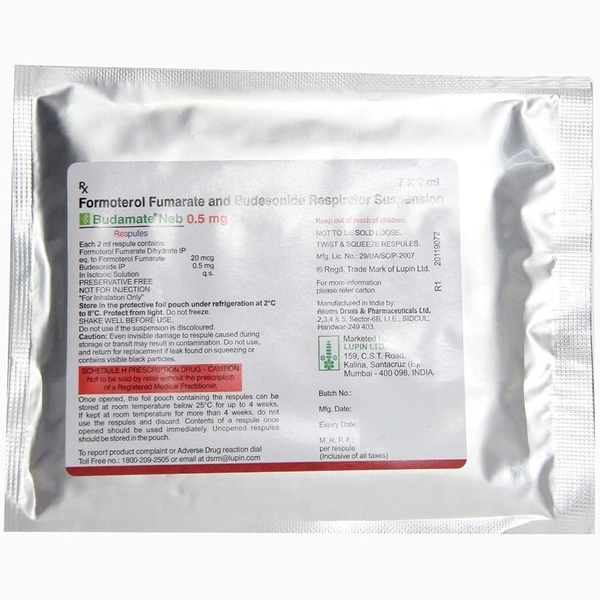 LUPIN Budamate Neb 0.5Mg Respulse 2Ml (5 Pcs)