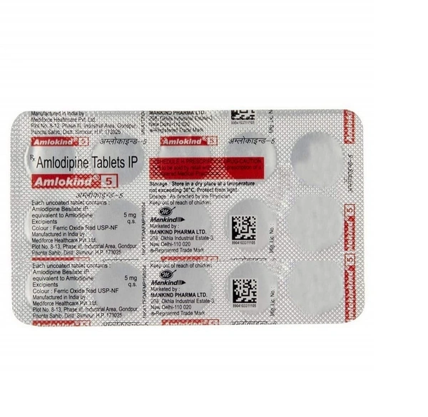 MANKIND PHARMA Amlokind 5Mgtab (15 Tab)