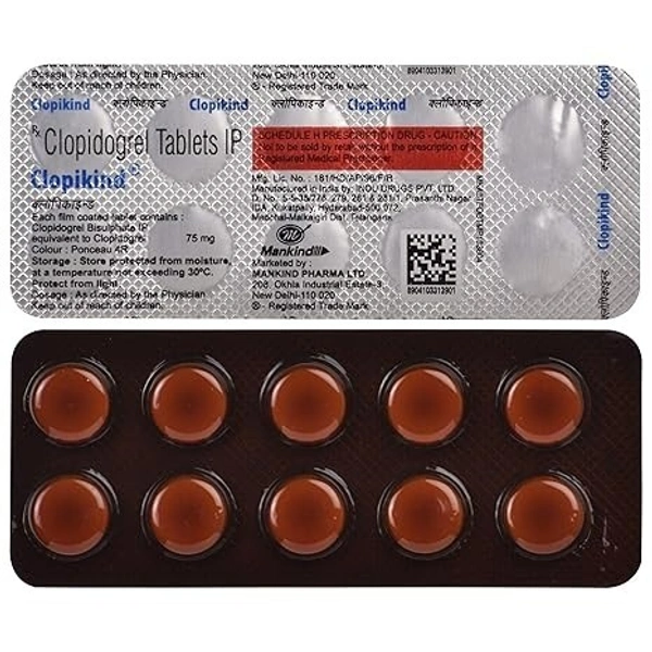 MANKIND PHARMA Clopikind 75Mgtab (10 Tab)
