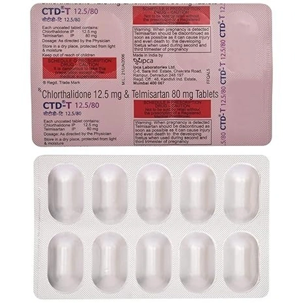 IPCA LABORATORIES Ctd T 12.5/80Mgtab (10 Tab)