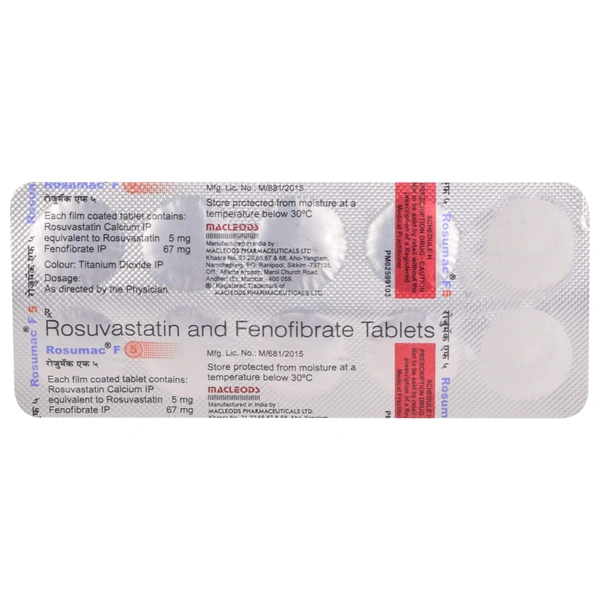 MACLEODS PHARMACEUTICALS Rosumac F 5Mgtab (10 Tab)