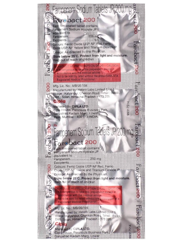 CIPLA LTD. Farobact 200Mgtab (6 Tab)