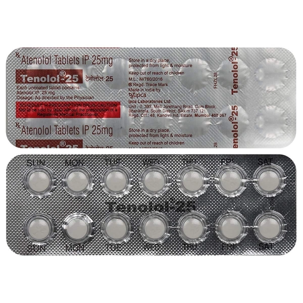 IPCA LABORATORIES Tenolol 25Mgtab (14 Tab)