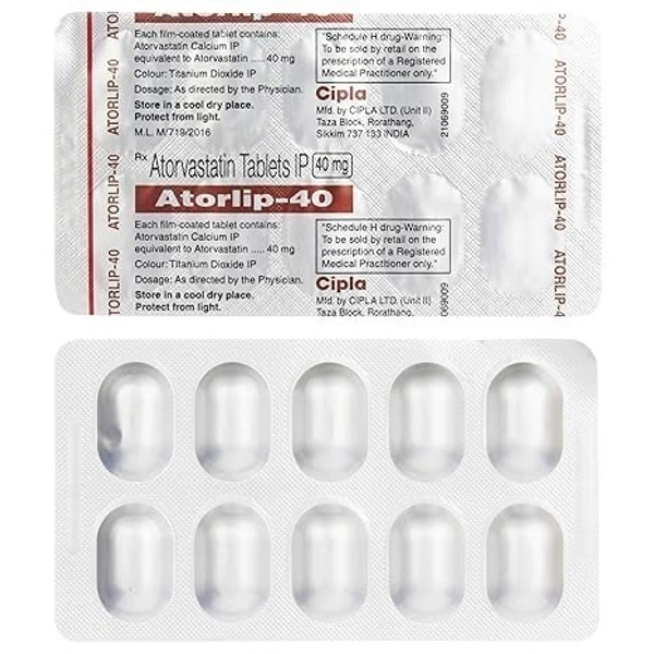 CIPLA LTD. Atorlip 40Mgtab (10 Tab)