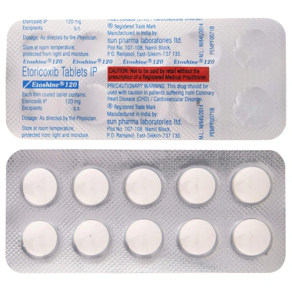SUN PHARMA Etoshine 120Mgtab (10 Tab)