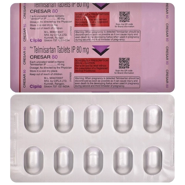 CIPLA LTD. Cresar 80Mgtab (10 Tab)