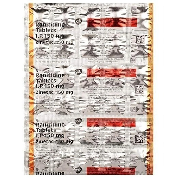 GLAXOSMITHKLIN Zinetac-150Mg Tab