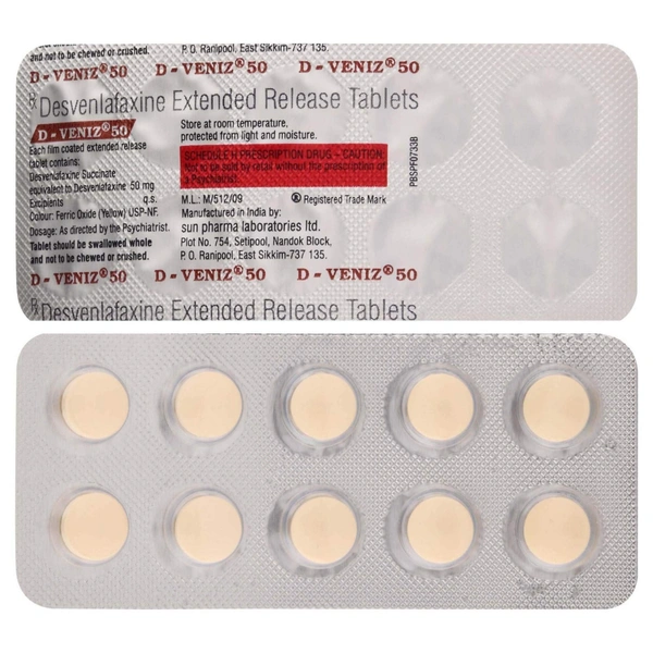 SUN PHARMA D Veniz 50Mgtab (10 Tab)