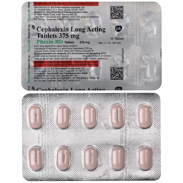 GLAXOSMITHKLIN Phexin Bd 375Mgtab (10 Tab)
