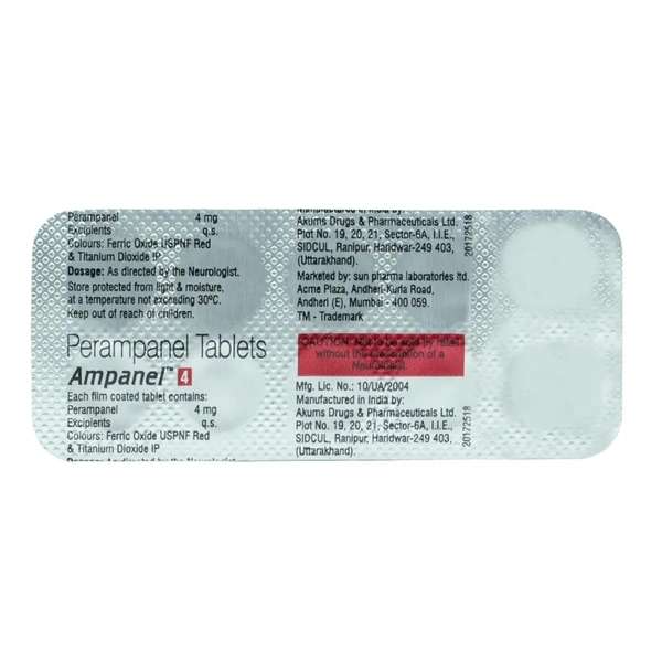 SUN PHARMA Ampanel 4Mgtab (10 Tab)